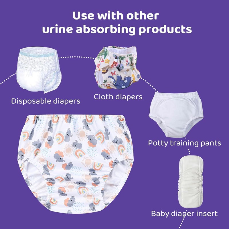 SMULPOOTI 8 Packs Reusable Plastic Underwear Covers for Potty Training and Waterproof Diaper Cover for Rubber Pants Girls 3t - Image 4